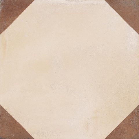 Cotto Medley_Ivory and Terracotta_Octagon