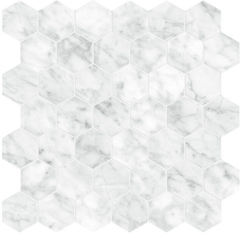 Everlast_Carrara Gioia_Hexagon Mosaic_2x2