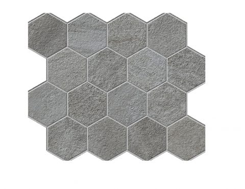 Gemstone_Dark Grey_Hexagon Mosaic
